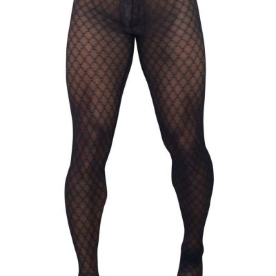 CandyMan 99736 Mesh Thigh Highs Color Black